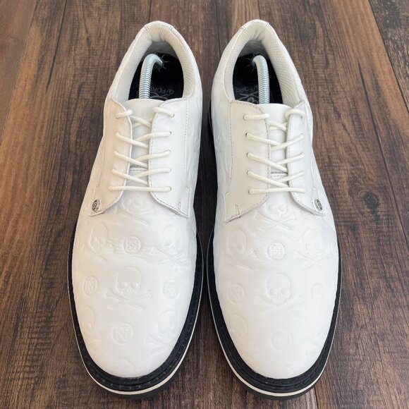 G/FORE Gallivanter Debossed Skull & Tees Leather Golf Shoe Size 13 G4MS20EF22 - Picture 3 of 16